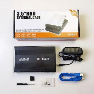 Boîtier Externe pour Disque Dur 3.5" SATA - Boîtier USB 3.0 Super Speed 5 Gbps avec Alimentation Secteur - Pour PC, Mac, TV et Console - Noir, Plug & Play