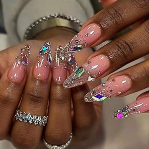 Ongles pressés 24 pièces, faux ongles sans colle, déco ongulaire