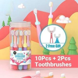 Set de brosse à dents pour enfants de 10 Pcs Kit de nettoyage Oral pour enfants avec un cadeau gratuit