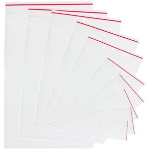 Plastique Lot De 100 Sachets à Fermeture Zip De Differentes Tailles