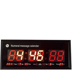 Calendrier Numérique - Affichage LED - Date/Heure/Semaine  - Noir