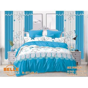 Belle Lot Complet : 2 Draps + 2 Taies + 2 Rideaux – Design Élégant et Confort Assuré
