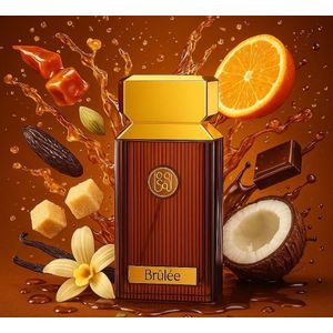Brûlée Eau de Parfum 100ml – Parfum Mixte Longue Tenue – Senteur Gourmande Vanille et Caramel