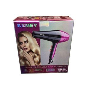 Kemei kM- 6857 sèche - cheveux professionnel 900w- Haute puissance salon couleur noir, rouge, rose