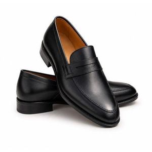 PREMIUM  Chaussures élégantes pour homme, Mocassins homme classiques en cuir lisse 