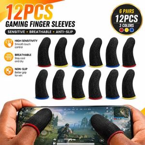 KIROTECH 6 Paires de Doigtiers Gaming Tactiles Anti-Dérapants Respirants pour Jeux sur Smartphone