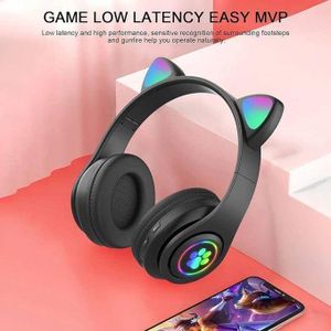  Casque Bluetooth Oreille De Chat Sans Fil Avec Lumière - Viv-23M - NOIR