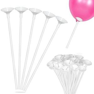 50 Bâtons De Ballons Améliorés（Blanc）