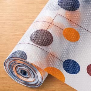 Revêtement multifonctionnel, lavable et antidérapant pour placards et tiroirs – Tapis de rayonnage imperméable en EVA aux motifs modernes (45 x 100 cm) – Facile à découper (Motif à pois)