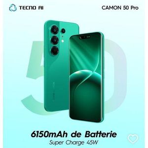 Tecno Camon 50 - 6,78 " - 4G - 2 SIM - (8+8)GB RAM - 256GB ROM - 32MP/50MP - 6150 mAh