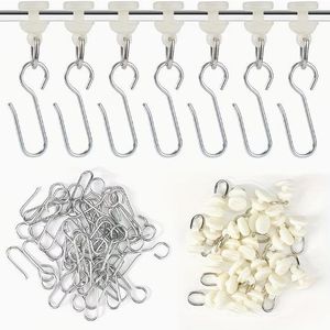Ensemble de 40 poulies silencieuses avec 40 crochets métalliques