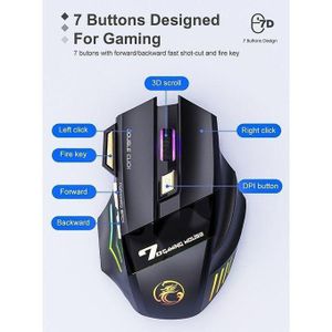 Souris De Jeux Sans Fil Rechargeable