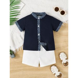 Catpapa Haut à col rond musulman et short blanc pour nouveau-nés et jeunes enfants âgés de 0 à 3 ans, ensemble de vêtements décontractés style Halal pour bébé