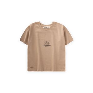 Cigit T-shirt Garçon imprimé montagne - Beige