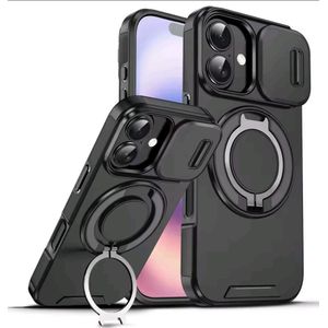 COQUE MODÈLE BLINDÉE POUR IPHONE 16  /  PROTECTION RENFORCER (FONCTION MAGNETIQUE + BEQUILLE ARRIÈRE + PROTEGE APPAREIL PHOTO 