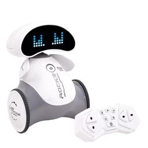 Robot Programmable Interactif RC pour Enfants, Mini Robot Électrique Télécommandé avec Musique, Danse, Lumière et Compagnon Intelligent