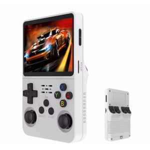 Console de Jeux Rétro  R36s  64 Giga  Portable avec Ecran Couleur- Plus de 100 jeux-Blanc. 