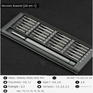 General Jeu de 25 petits tournevis de précision magnétiques Mini trousse à outils de réparation