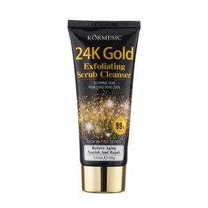 KORMESIC Gommage exfoliant pour le visage – Nettoyant purifiant et illuminateur pour les pores en profondeur – Exfoliant à particules fines pour un renouvellement cutané doux et un teint éclatant – 100 g
