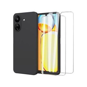 Coque Silicone Compatible Pour Xiaomi Redmi 13C + 1Antichoc - Noir