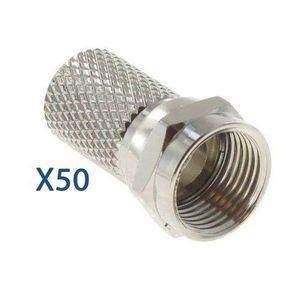 50 Pcs De Fiche F Pour Cable Coaxial