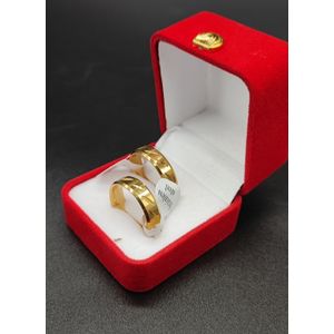 Gm Bague De Fiançailles Plaqué Or Lux