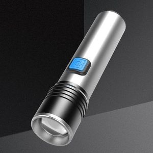 Torche Led Lampe De Poche - -Usb Suspendue Zoomable
