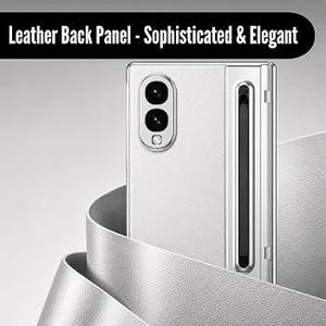 coque de téléphone élégante et texturée, avec un stylo, compatible Pour Samsung Galxy Z Fold 8 - Blanc