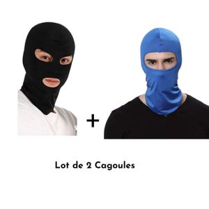 Lot de 2 cagoules (noir + Bleu)
