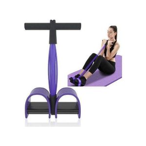 Élastique de Fitness 6 Tubes avec Pédale Appareil d’Entraînement Maison-