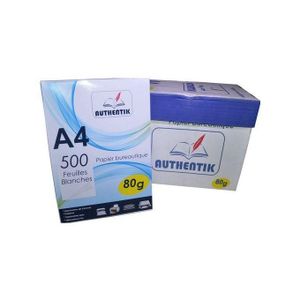 Carton De Rame Papier Authentik Copy Paper - 5 Ramettes Format A4 - 80g UJ