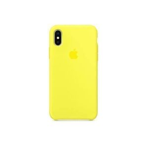 coque sillicone iphone X - jaune