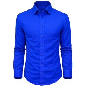 Chemise Homme Casual Chic – Coupe Ajustée – Bleu