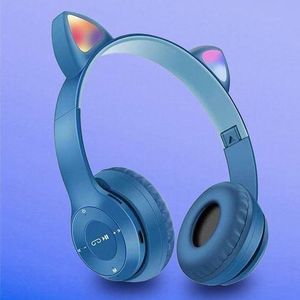 P47M - Casque Bluetooth - MP3 - MP4 - RGB - Bleu