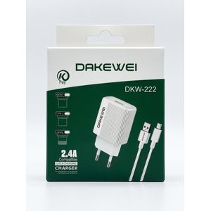 DAKEWEI Chargeur Rapide 12w Universel Blanc Type-C D22