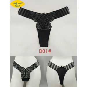 lot de 6 strings en coton et dentelle papillon