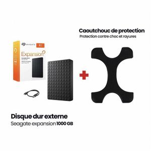 SEAGATE SEAGATE-DISQUE DUR EXTERNE PORTABLE-SEAGATE EXPANSION 1To – PROTECTION RENFORCÉE + CAOUTCHOUC ANTICHOC