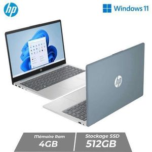 Hp  HP Notebook 14 – Dual Core – 4GB RAM DDR5 – 512GB SSD – Écran 14 pouces – Windows 11  + OFFICE 2019 PRO - Garantie 12 mois