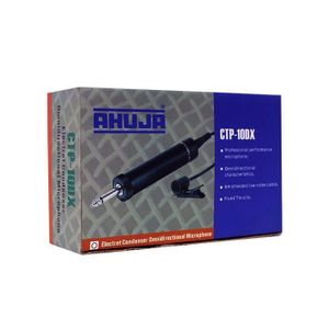 Ahuja Microphone Cravate Professionnel CTP-10DX - Condensateur Omnidirectionnel avec Câble 6m - Noir
