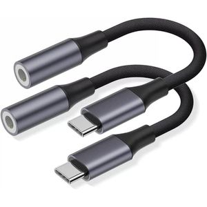 2pcs USB Type C à 3.5mm Femme Adaptateur de jack casque pour tablette de téléphone portable