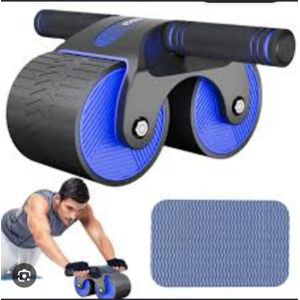 double Roue abdominale de Rebond Automatique, AB Abdos Musculation Appareil, rouleau Entraîneur pour exercices abdominaux, bodybuilding