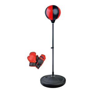 Punching Ball Enfant sur Pied Réglable jusqu'à 109 cm avec Gants de Boxe - Balle de Frappe sur Ressort - Set de Boxe Complet dès 6 Ans