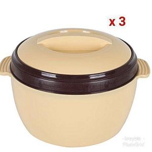 Lot De 3 Soupières Glacière En Thermos De 15 L