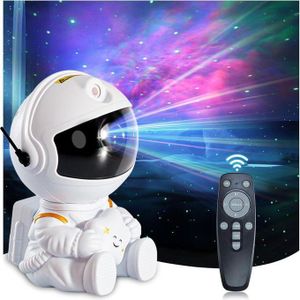 Projecteur ciel étoilé astronaute, lumière de nuit pour plafond étoilé avec télécommande, cadeau de fête-blanc