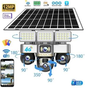 CALUS Caméra de surveillance solaire VC24  4G triple caméra intelligente et projecteur led intelligent 