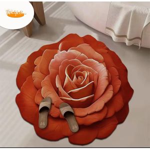 Tapis Rond à Motif Floral 3D Style Moderne Antidérapant, Séchage Rapide, Absorbant L'eau – Tapis de Sol Décoratif Ultra Doux pour Chambre, Salon & Salle de Bain