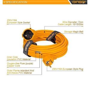 DINGQI Rallonge électrique Prise 1.5mm/3500w 220V 10M 