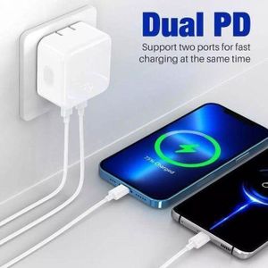 Chargeur Compatible IPhone 35W à Double Port USB-C : 2 Ports C Pour IPhone 11/12/13/14/15