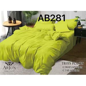 Lot de 2 Draps et 2 Taies - Confort et Élégance pour Lit 3 Places, Bleu