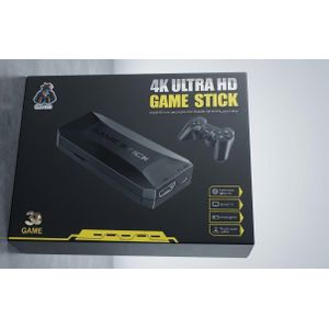 Console De Jeu TV Rétro 4K Ultra HD Game Stick - Clé HDMI Plug & Play - 2 Manettes Sans Fil 2.4G